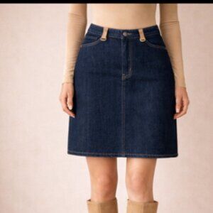 Ellen Tracy women's denim skirt size 12 classic chic A-line
